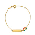 14k Yellow Gold Rainbow Childrens Bracelet by Avera Group