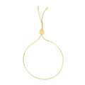 14k Yellow Gold Adjustable Lariat Style Heart Motif Bracelet by Avera Group