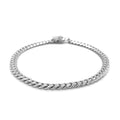 5.0mm 14k White Gold Classic Miami Cuban Solid Bracelet by Avera Group