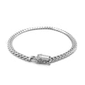 5.0mm 14k White Gold Classic Miami Cuban Solid Bracelet by Avera Group