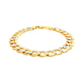 14k Two Tone Gold Pave Curb Bracelet (9.70 mm) by Avera Group