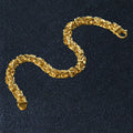 10k Yellow Gold Byzantine Design Chain Bracelet (7.00 mm) by Avera Group