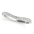 14k White Gold Curvy Style Pave Set Diamond Wedding Band (1/5 cttw) by Bids.com