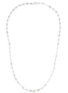 14k White Gold Necklace with Polished Circles