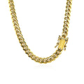 14k Yellow Gold Classic Miami Cuban Solid Chain (4.90 mm) by Avera Group