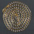 4.7 mm 14k Two Tone Gold Pave Curb Chain by Avera Group