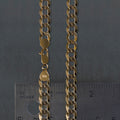 4.7 mm 14k Two Tone Gold Pave Curb Chain by Avera Group