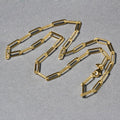 14k Yellow Gold Textured Paperclip Chain (3.5mm) by Avera Group