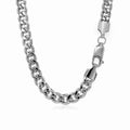 5.5mm 14k White Gold Miami Cuban Semi Solid Chain by Avera Group