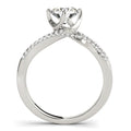 14k White Gold Spiral Design Pronged Diamond Engagement Ring (1 1/8 cttw) by Bids.com