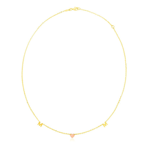 14k Yellow and Rose Gold Mom Necklace by Avera Group