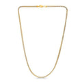 14k Yellow Gold Round Pave Franco Chain (3.15 mm) by Avera Group