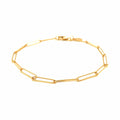 14k Yellow Gold Wire Paperclip Bracelet (2.7mm) by Avera Group