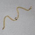 14k Yellow Gold 7 inch Curb Chain Bracelet with Heart by Avera Group