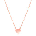 14k Rose Gold Polished Mini Heart Necklace by Avera Group