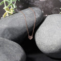 14k Rose Gold Polished Mini Heart Necklace by Avera Group