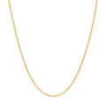 14k Yellow Gold Round Cable Link Chain (1.30 mm) by Avera Group