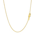 14k Yellow Gold Round Cable Link Chain (1.30 mm) by Avera Group