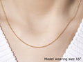 14k Yellow Gold Round Cable Link Chain (1.30 mm) by Avera Group