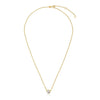 14k Yellow Gold 17 inch Necklace with Round White Topaz