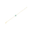 14k Yellow Gold Blue Evil Eye Bracelet