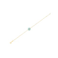 14k Yellow Gold Blue Evil Eye Bracelet by Avera Group