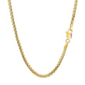 14k Yellow Gold Solid Round Box Chain (2.50 mm) by Avera Group
