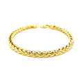 14k Yellow Gold Diamond Cut Round Franco Bracelet (5.30 mm) by Avera Group