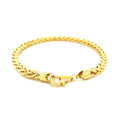 14k Yellow Gold Diamond Cut Round Franco Bracelet (5.30 mm) by Avera Group