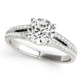 14k White Gold Split Shank Round Diamond Engagement Ring (1 1/8 cttw) by Bids.com