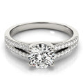 14k White Gold Split Shank Round Diamond Engagement Ring (1 1/8 cttw) by Bids.com