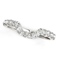 14k White Gold Curved Design Pave Diamond Wedding Ring (1/6 cttw) by Bids.com