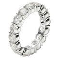 Round Cut Lab Grown Diamond Eternity Ring in 14k White Gold (4 cttw FG/VS2) by Avera Group