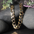 14k Two Tone Gold Pave Curb Chain (11.23 mm) by Avera Group