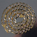 14k Two Tone Gold Pave Curb Chain (11.23 mm) by Avera Group