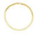 1.5mm 14k Yellow Gold Super Flex Herringbone Anklet by Avera Group