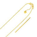 14k Yellow Gold Adjustable Franco Chain (1.00 mm) by Avera Group