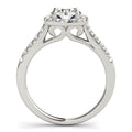 Square Shape Halo Diamond Engagement Ring in 14k White Gold (1 1/2 cttw) by Bids.com