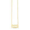 14K Yellow Gold Aquarius Necklace