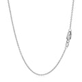 14k White Gold Round Cable Link Chain (1.30 mm) by Avera Group