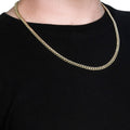 10k Yellow Gold Semi Solid Miami Cuban Chain (5.00 mm) by Avera Group