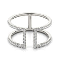 14k White Gold Modern Dual Band Style Diamond Ring (1/2 cttw) by Bids.com