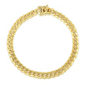 10.5mm 14k Yellow Gold Semi Solid Miami Cuban Bracelet by Bids.com