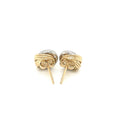 14k Two-Tone Gold Multi-Textured Open Circle Style Entwined Earrings by Bids.com