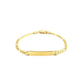 14k Yellow Gold Figaro Link Children's ID Bracelet by Avera Group