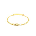 14k Yellow Gold Figaro Link Children's ID Bracelet by Avera Group