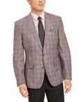 Bar III Mens Active Stretch Slim-Fit Plaid Sport Coat by Vanessa Jane