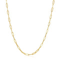 14K Yellow Gold Wide Paperclip Chain (3.20 mm) by Avera Group