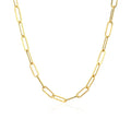 14K Yellow Gold Wide Paperclip Chain (3.20 mm) by Avera Group