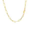 14K Yellow Gold Wide Paperclip Chain (3.20 mm) by Avera Group